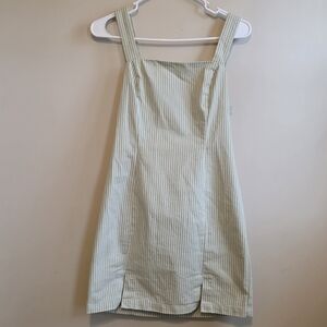Forever 21 Light Green Striped Mini Dress Size Medium